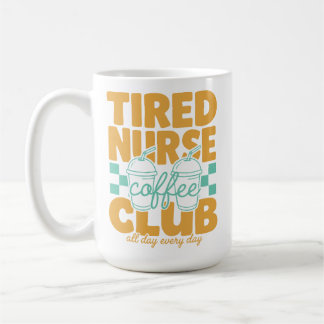 Lustige müde Krankenschwester Kaffee Club RN CNA K Kaffeetasse
