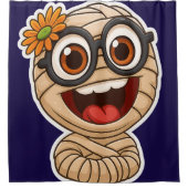 Lustige Mumie Aufkleber Duschvorhang (Vorderseite)