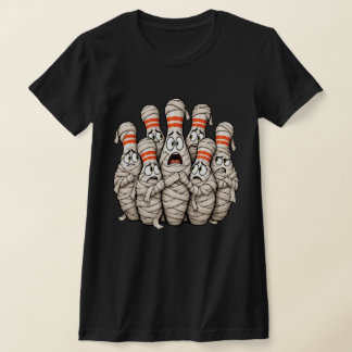 Lustige Mumien Bowling Halloween T-Shirt
