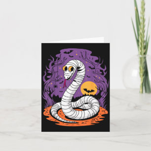 Lustige Mumien-Schlangenliebhaber-Grusel-Halloween Karte