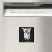 Lustige Munchkin rauchende Kätzchen stehende Katze Magnet (In Situ (Geschirrspüler))
