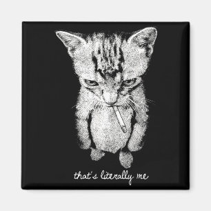 Lustige Munchkin rauchende Kätzchen stehende Katze Magnet