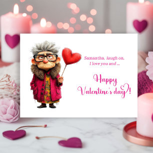 Lustige mürrische Damen Valentinstagskarte Helle F Feiertagskarte