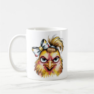 Lustige mürrische Hühner-Schleife-Kaffeetasse Frec Kaffeetasse
