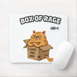 Lustige mürrische Katze   Box des Zorns   Ich hass Mousepad