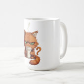 Lustige mürrische Katze Kaffeetasse (VorderseiteRechts)