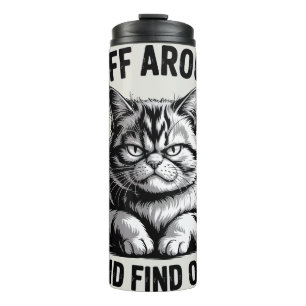 Lustige mürrische Katze Thermosbecher