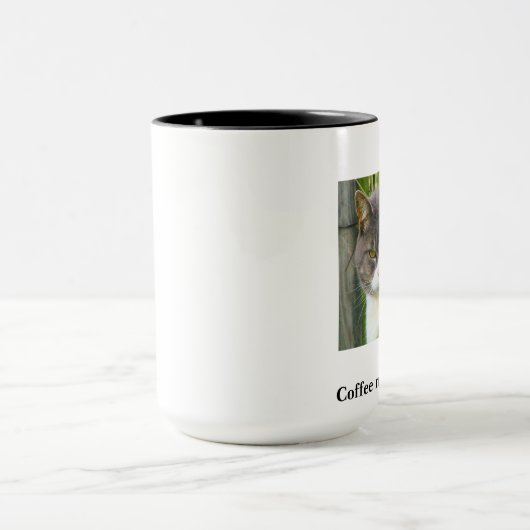 LUSTIGE mürrische Katzen-Kaffee-Tasse. Tasse (Zentrum)