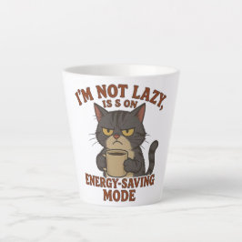 Lustige mürrische Katzen-Latte-Tasse Milchtasse