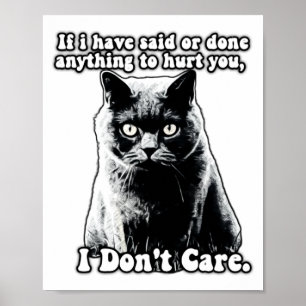 Lustige mürrische Katzen-Meme für Katzen-Personen- Poster