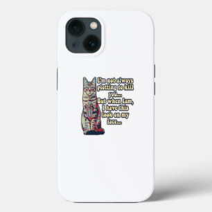 Lustige mürrische Katzen-Meme für Katzenliebhaber iPhone 13 Hülle