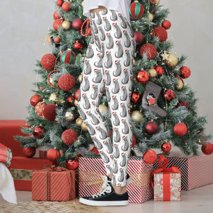 Lustige mürrische Weihnachten Graue Katze Feiertag Leggings