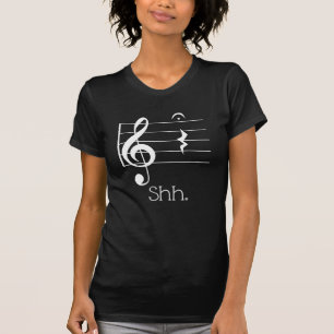 Lustige Musik-Shh ViertelErholung und T-Shirt
