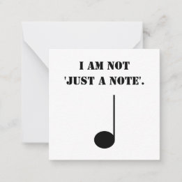 Lustige Musik-Themen-Notiz Nicht Nur Eine Mitteilungskarte