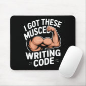 Lustige Muskeln schreiben Code, sagen Programmiere Mousepad (Mit Mouse)