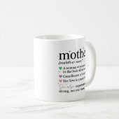 Lustige Mutter-Definition Kaffeetasse (VorderseiteRechts)