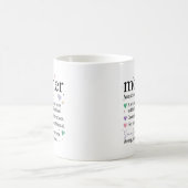 Lustige Mutter-Definition Kaffeetasse (Mittel)
