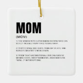 Lustige Mutter-Definition Keramikornament (Vorderseite)