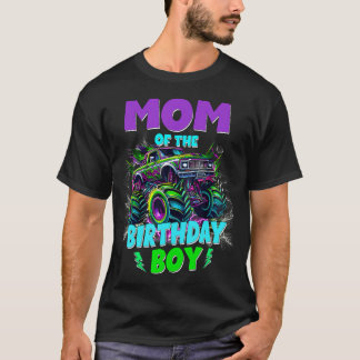 Lustige Mutter des Geburtstagsjungen-Monstertruck T-Shirt