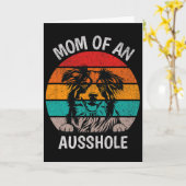 Lustige Mutter eines Ausshole Australian Shepherd Karte (Gelbe Blume)