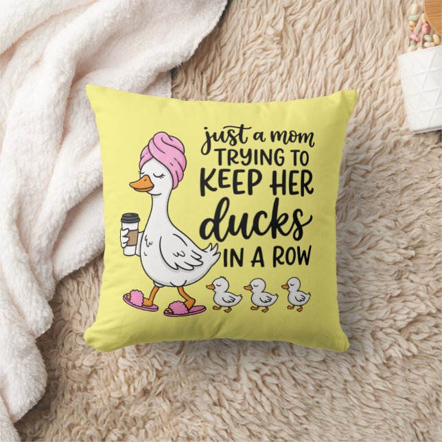 Lustige Mutter-Enten-Wortkunst  Kissen (Decke)
