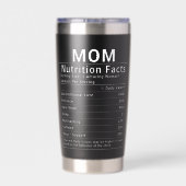 Lustige Mutter-Ernährungsfakten Muttertag-Geschenk Thermobecher (Rückseite)