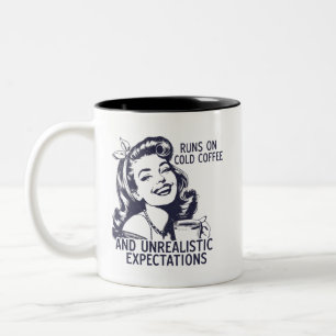 Lustige Mutter-Kaffeetasse Überstimulierte Mutters Zweifarbige Tasse
