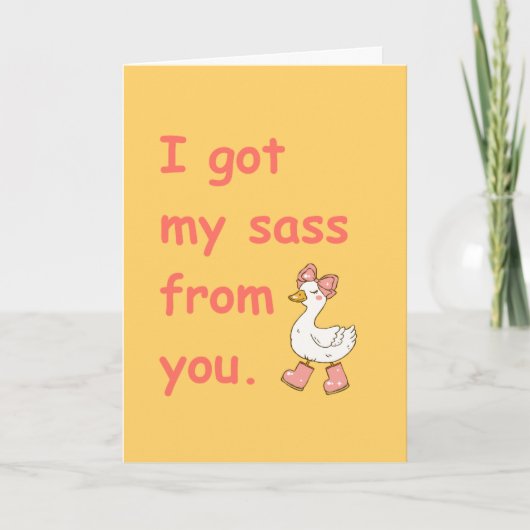 Lustige Mutter Sass Karte Niedliche Ente Mutter Hu (Vorderseite)