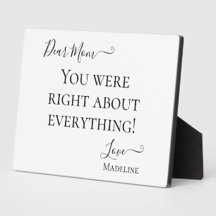 Lustige Mutter-Spruch-Typografie Sie Hatten Recht Fotoplatte