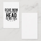 lustige Mütter Tagesgeschenk für Mutter Visitenkarte (Vorne/Hinten)