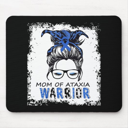 lustige Mutter von Ataxie Krieger, Design Ataxie B Mousepad (Vorne)