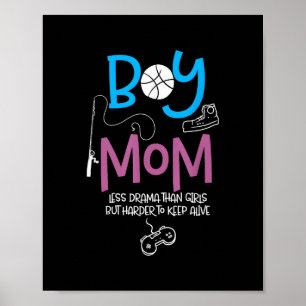 Lustige Mutter von Jungen Stolz Mutter Alles Gute Poster