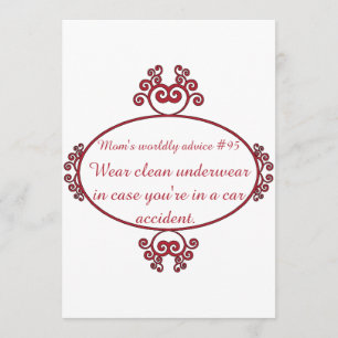 Lustige Mutter zitiert auf T - Shirts u. Einladung