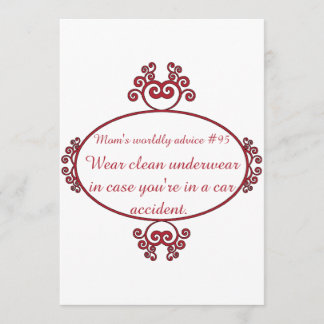 Lustige Mutter zitiert auf T - Shirts u. Einladung