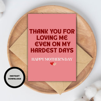 Lustige Muttertags-Karte,  DIY Muttertags-Geschenk Karte