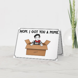 Lustige Muttertags-Mime-Karte Dankeskarte
