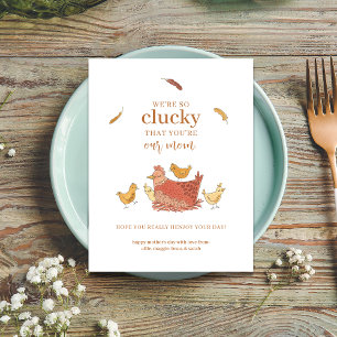 Lustige Muttertagskarte für Huhn von Kindern Feiertagskarte