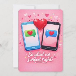 Lustige 'Nach Rechts Geschwiped' Dating-App Valent Feiertagskarte
