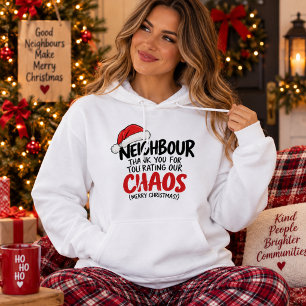 Lustige Nachbarschaft Weihnachten Humorvolles Weih Hoodie