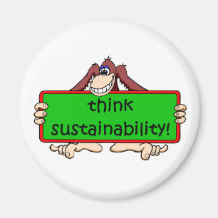 lustige Nachhaltigkeit Magnet
