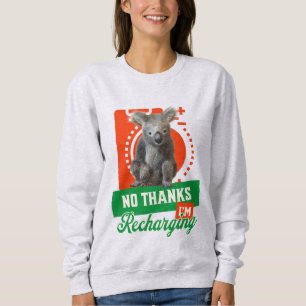 Lustige Nachladende Koala Introvertierte Stimmung Sweatshirt