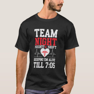 Lustige Nachtschicht Krankenschwester Pflegewitz M T-Shirt