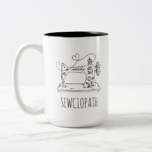 Lustige Näherei, Quilter-Geschenk, Nähliebhaber, N Zweifarbige Tasse