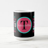 lustige Nähliebhaber fügen Monogramm hinzu Kaffeetasse (Mittel)