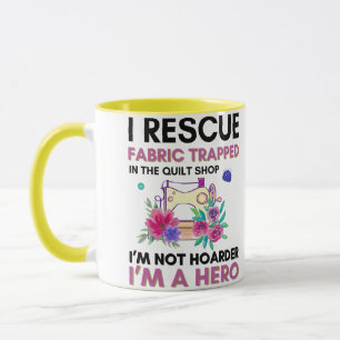Lustige Nähzitate Vintage-Blumen-Nähmaschine Tasse