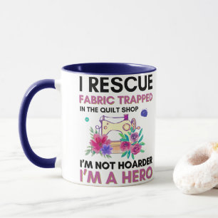 Lustige Nähzitate Vintage-Blumen-Nähmaschine Tasse