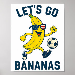 Lustige Nana Fußball Cartoon Tritt Ll USA-Flagge G Poster