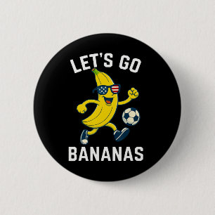 Lustige Nana-Fußball-Cartoon-Tritt Ll USA-Flagge S Button