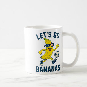 Lustige Nana-Fußball-Cartoon-Tritte Ll USA-Flagge  Kaffeetasse