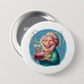 Lustige Nana-Geburtstagsfeier Button (Vorne & Hinten)
